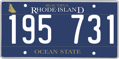 RI license plate 195731