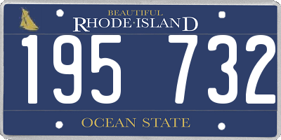 RI license plate 195732