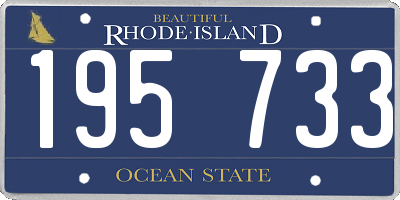 RI license plate 195733
