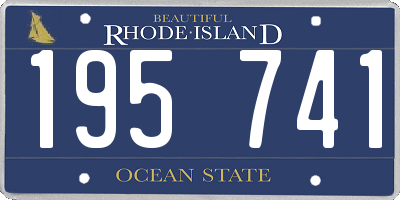 RI license plate 195741