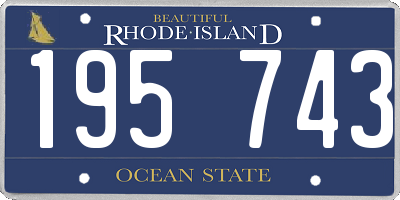 RI license plate 195743