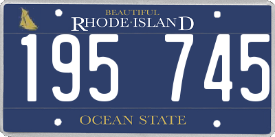 RI license plate 195745