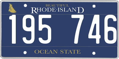 RI license plate 195746