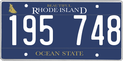 RI license plate 195748