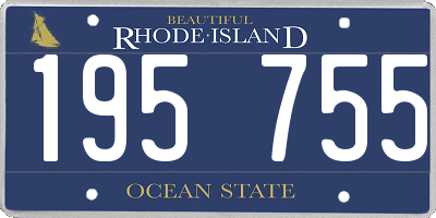 RI license plate 195755