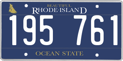 RI license plate 195761