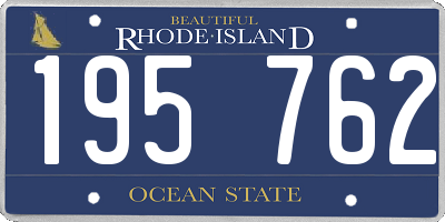 RI license plate 195762