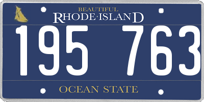 RI license plate 195763