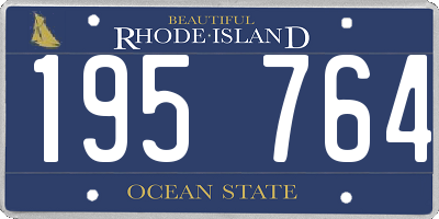 RI license plate 195764