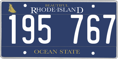 RI license plate 195767