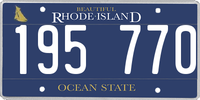 RI license plate 195770
