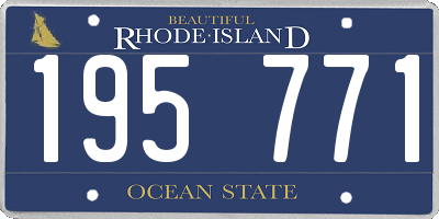 RI license plate 195771