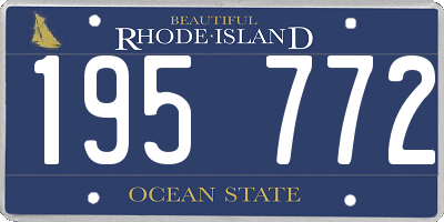 RI license plate 195772