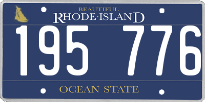 RI license plate 195776