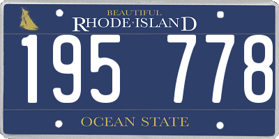 RI license plate 195778