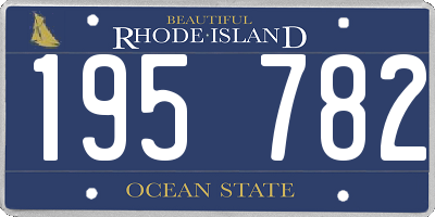 RI license plate 195782