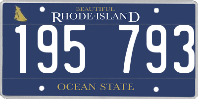 RI license plate 195793