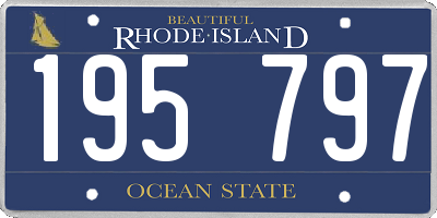 RI license plate 195797