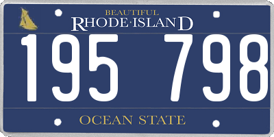 RI license plate 195798