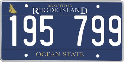 RI license plate 195799