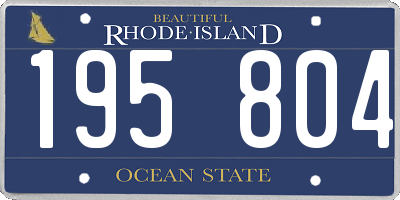 RI license plate 195804