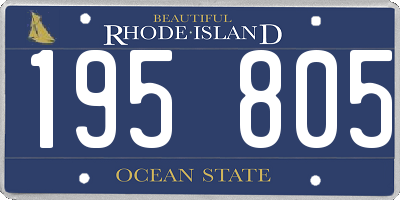 RI license plate 195805