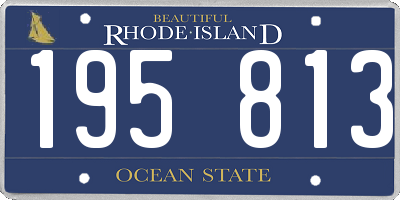RI license plate 195813