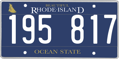 RI license plate 195817