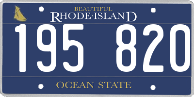 RI license plate 195820