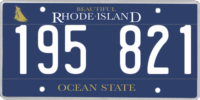 RI license plate 195821
