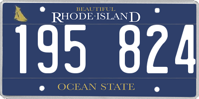 RI license plate 195824