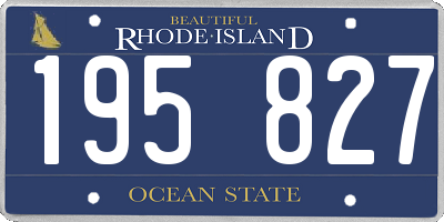RI license plate 195827