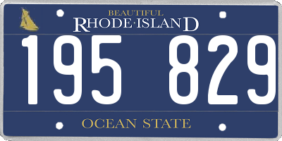RI license plate 195829