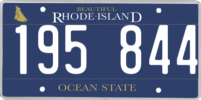 RI license plate 195844