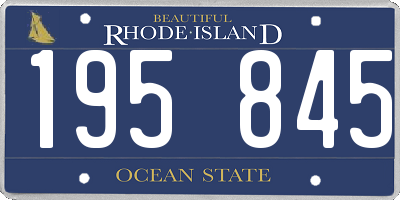 RI license plate 195845