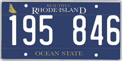 RI license plate 195846