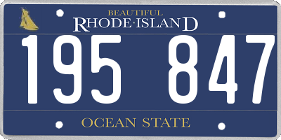 RI license plate 195847