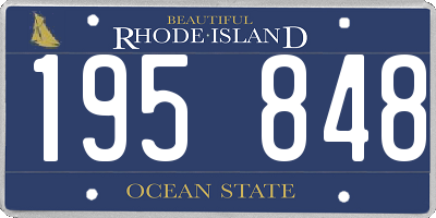 RI license plate 195848