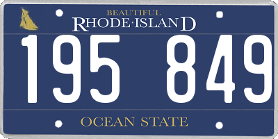RI license plate 195849