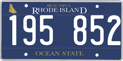 RI license plate 195852