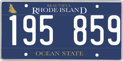 RI license plate 195859