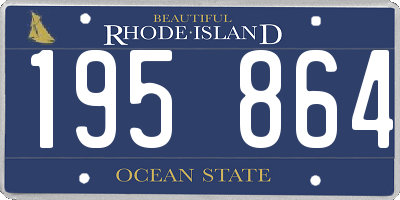RI license plate 195864