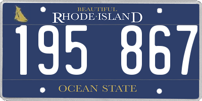 RI license plate 195867