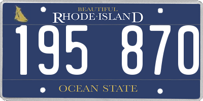 RI license plate 195870