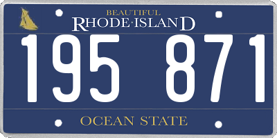 RI license plate 195871