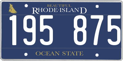 RI license plate 195875