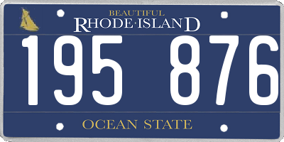 RI license plate 195876