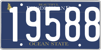RI license plate 19588