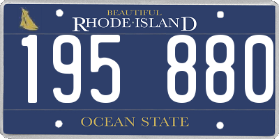 RI license plate 195880