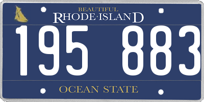 RI license plate 195883